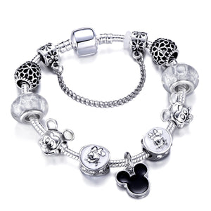 Fashion Mickey Minnie Charm Bracelet For Women