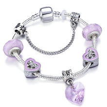 Load image into Gallery viewer, Queen Jewelry Love Heart Charm Bracelet For Women