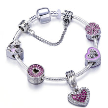 Load image into Gallery viewer, Queen Jewelry Love Heart Charm Bracelet For Women