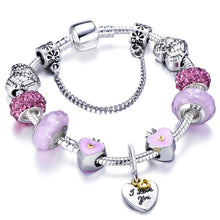 Load image into Gallery viewer, Queen Jewelry Love Heart Charm Bracelet For Women