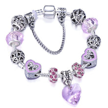 Load image into Gallery viewer, Queen Jewelry Love Heart Charm Bracelet For Women