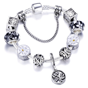 Trendy New Silver Color Tree of Life Charm Bracelet