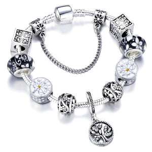 Trendy New Silver Color Tree of Life Charm Bracelet