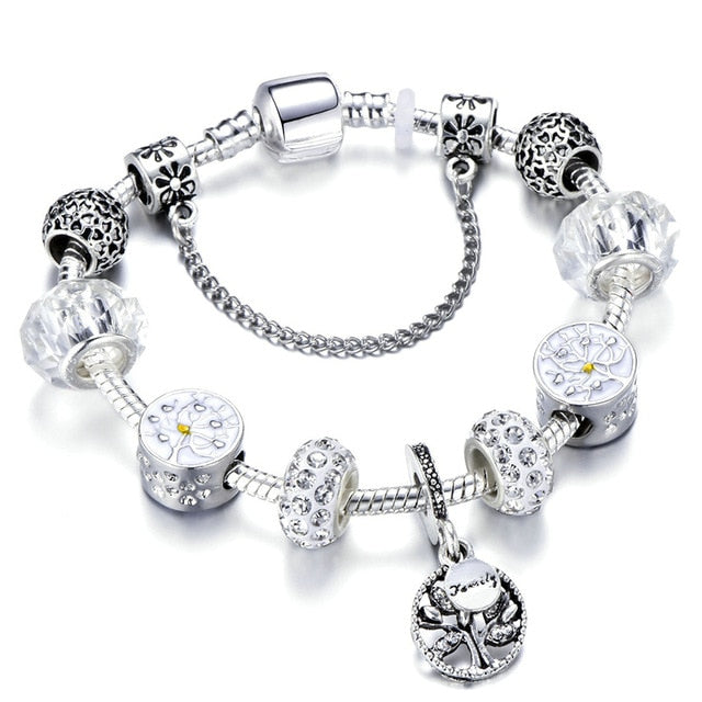 Trendy New Silver Color Tree of Life Charm Bracelet