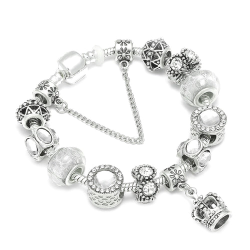 Queen Jewelry Silver Charms Bracelet & Bangles For Women