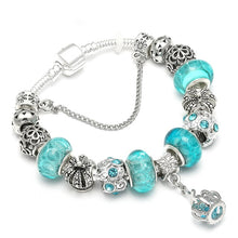Load image into Gallery viewer, Queen Jewelry Silver Charms Bracelet &amp; Bangles For Women