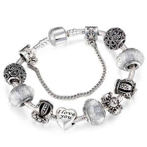 Queen Jewelry Silver Charms Bracelet & Bangles For Women