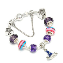 Load image into Gallery viewer, Queen Jewelry Silver Charms Bracelet &amp; Bangles For Women