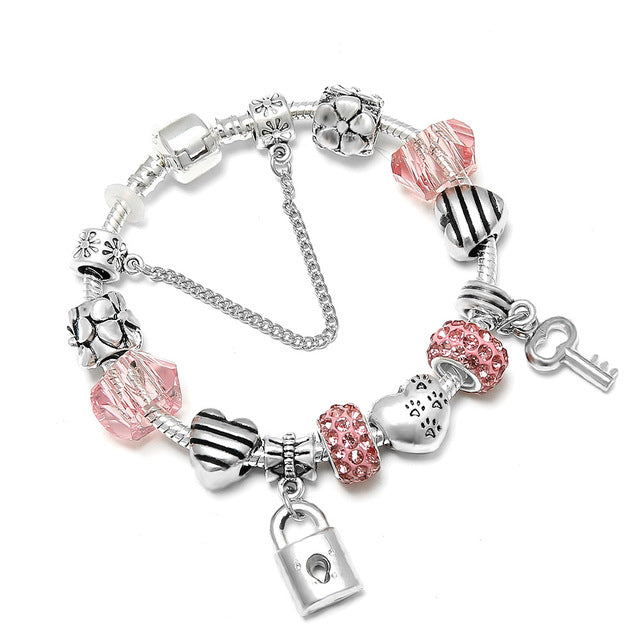 Romantic Love DIY Charm Bracelet For Women
