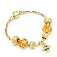 Load image into Gallery viewer, Luxury Crystal Heart Gold Color Charm Bracelet For Women