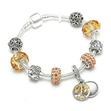 Load image into Gallery viewer, Luxury Crystal Heart Gold Color Charm Bracelet For Women