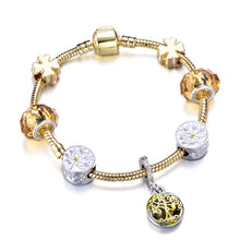 Load image into Gallery viewer, Luxury Crystal Heart Gold Color Charm Bracelet For Women