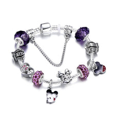 Load image into Gallery viewer, Silver Color Mickey Series Charm Bracelet For Women